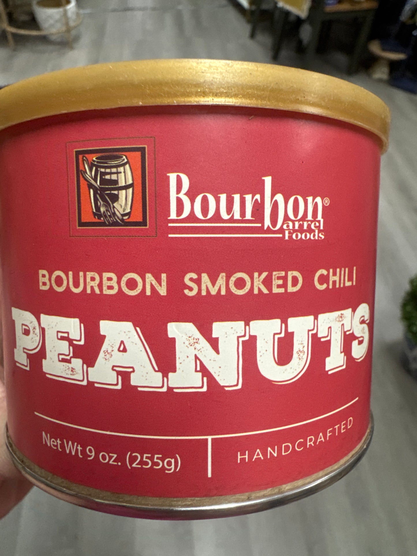 Bourbon smoked chili peanuts