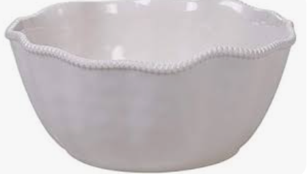 Perlette Cream Large Serving Bowl