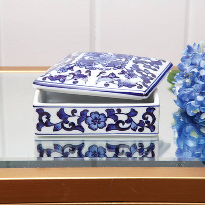 Porcelain Chinoiserie Trinket Box