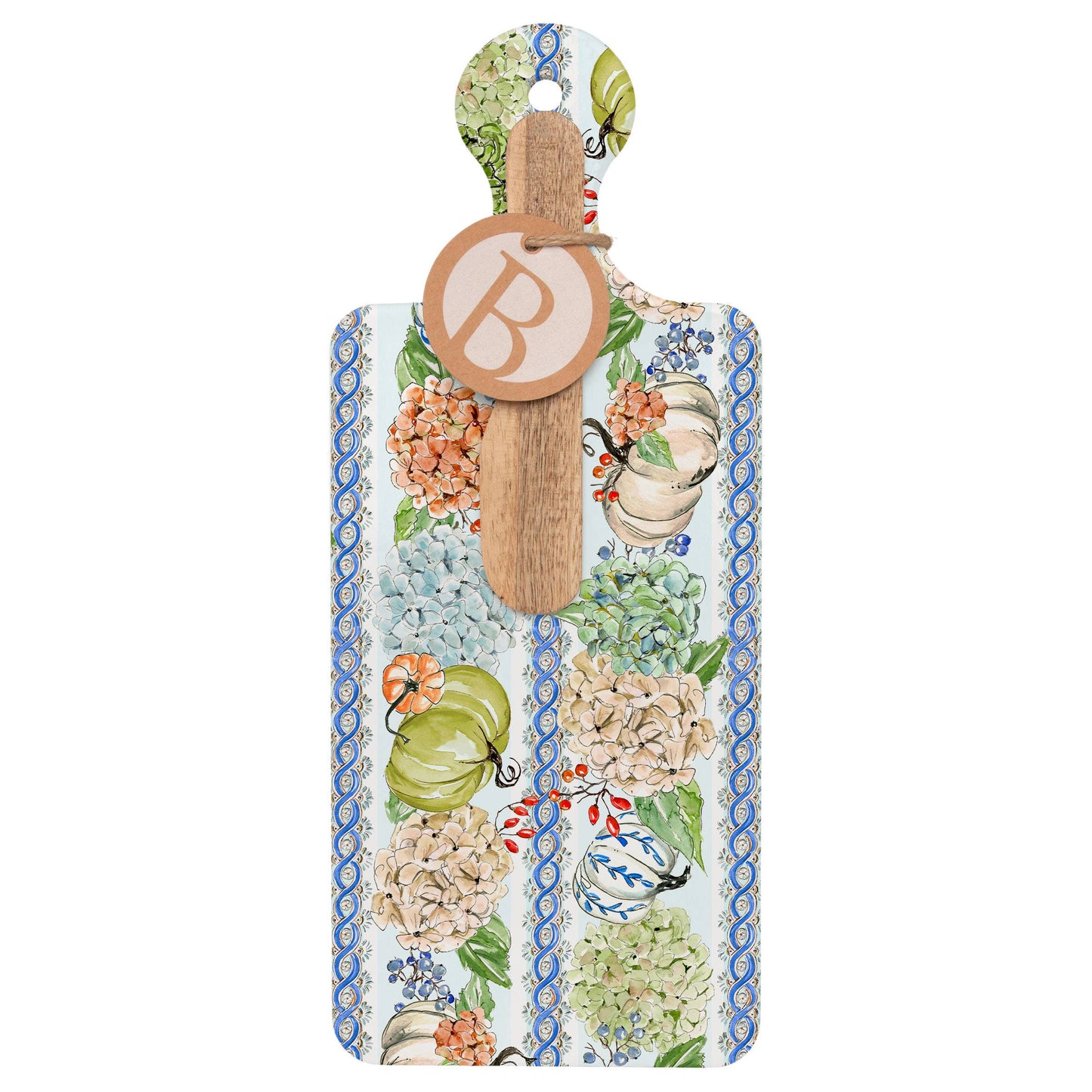 Fall Hydrangea Ceramic Charcuterie Board & Spreader Rosanne Beck