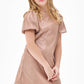 Glitter Jacquard Balloon Sleeve Dress