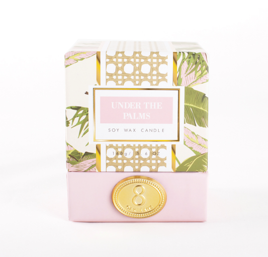 Soy wax candle- under the palms