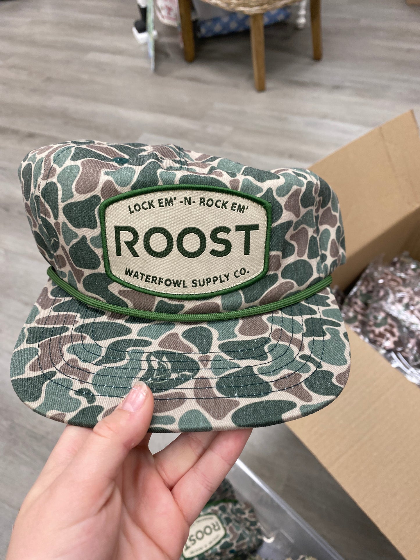 Roost old school camo patch hat