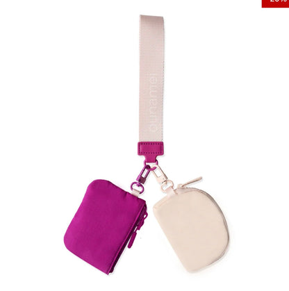 Mini nylon pouch wristlet