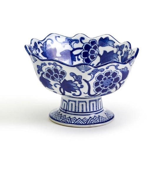 Scalloped Edge Footed Bowl
