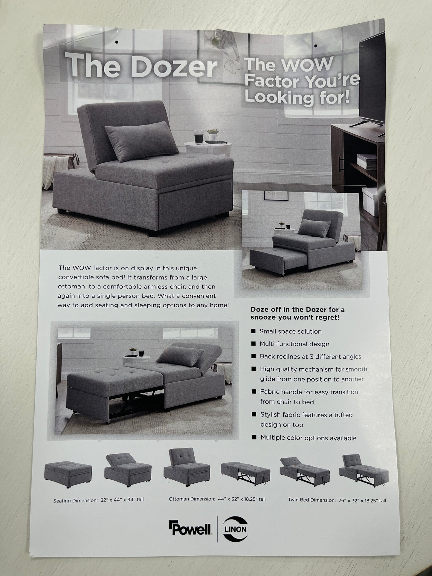 Grey corduroy kids chair