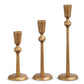 Hammered gold candlesticks