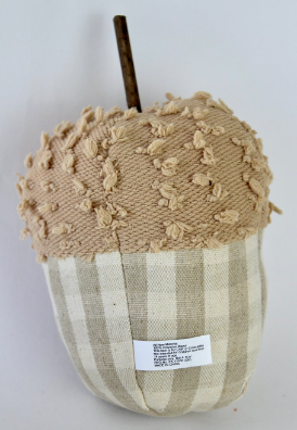 Cream Plaid Acorn