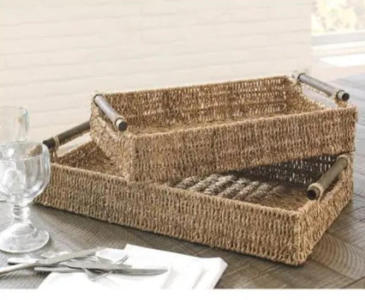 Brown Wicker Tray