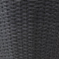 Round Polyrattan Indoor Planters - Black