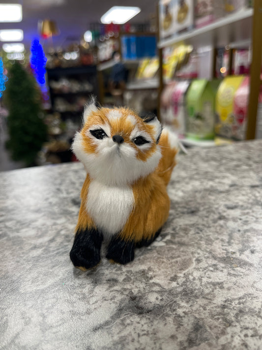 5” furry fox ornament