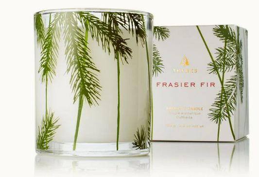 Frasier Fir Poured Candle, Pine Needle Design