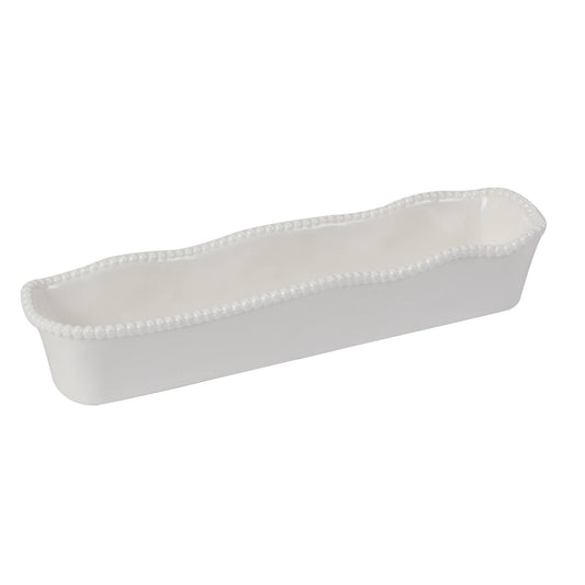 Perlette Cream - HW Melamine Cracker Tray 12.875in x 3.5in