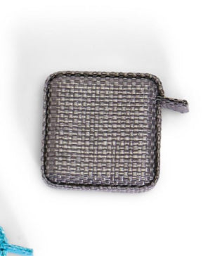 Faux Cane Weave Measuring Tape Assorted 5 Colors: White, Natural, Pink, Aqua, Gray (measures up to 60 inches/150 cm) - Vegan Leather