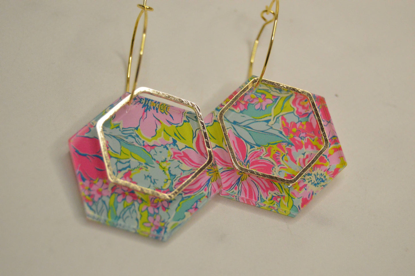 Preppy Earrings, Colorful Summer Earrings, Acrylic Earrings
