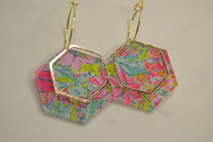 Preppy Earrings, Colorful Summer Earrings, Acrylic Earrings