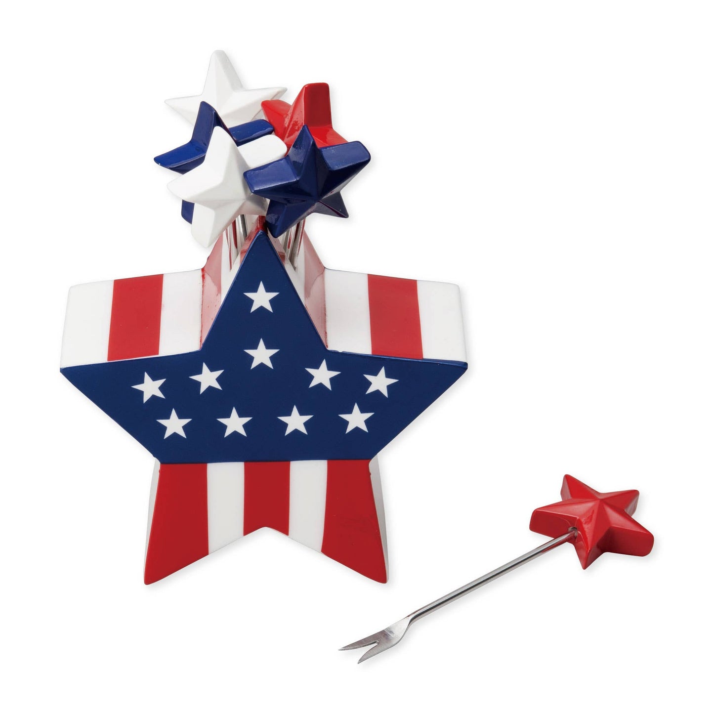 7-Piece American Flag Cocktail Pick Set