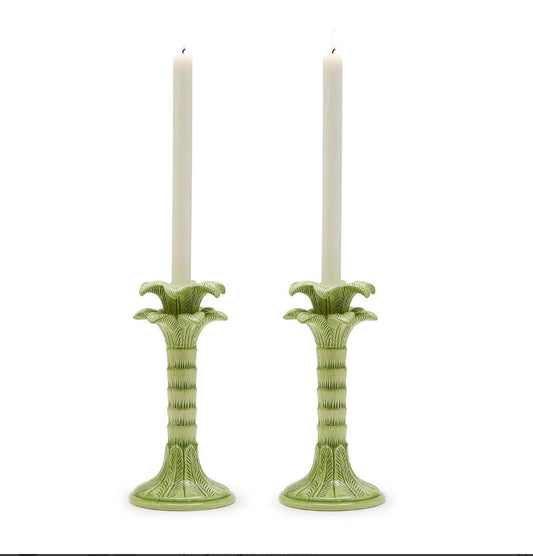 Palm Leaf Candlestick Holder