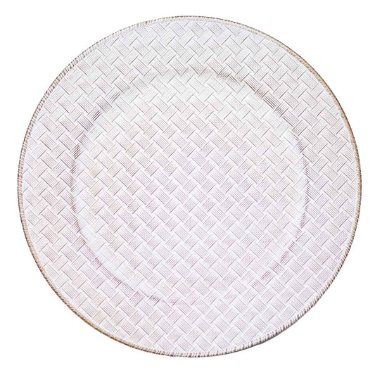 Canterbury Charger   Antique White   13"