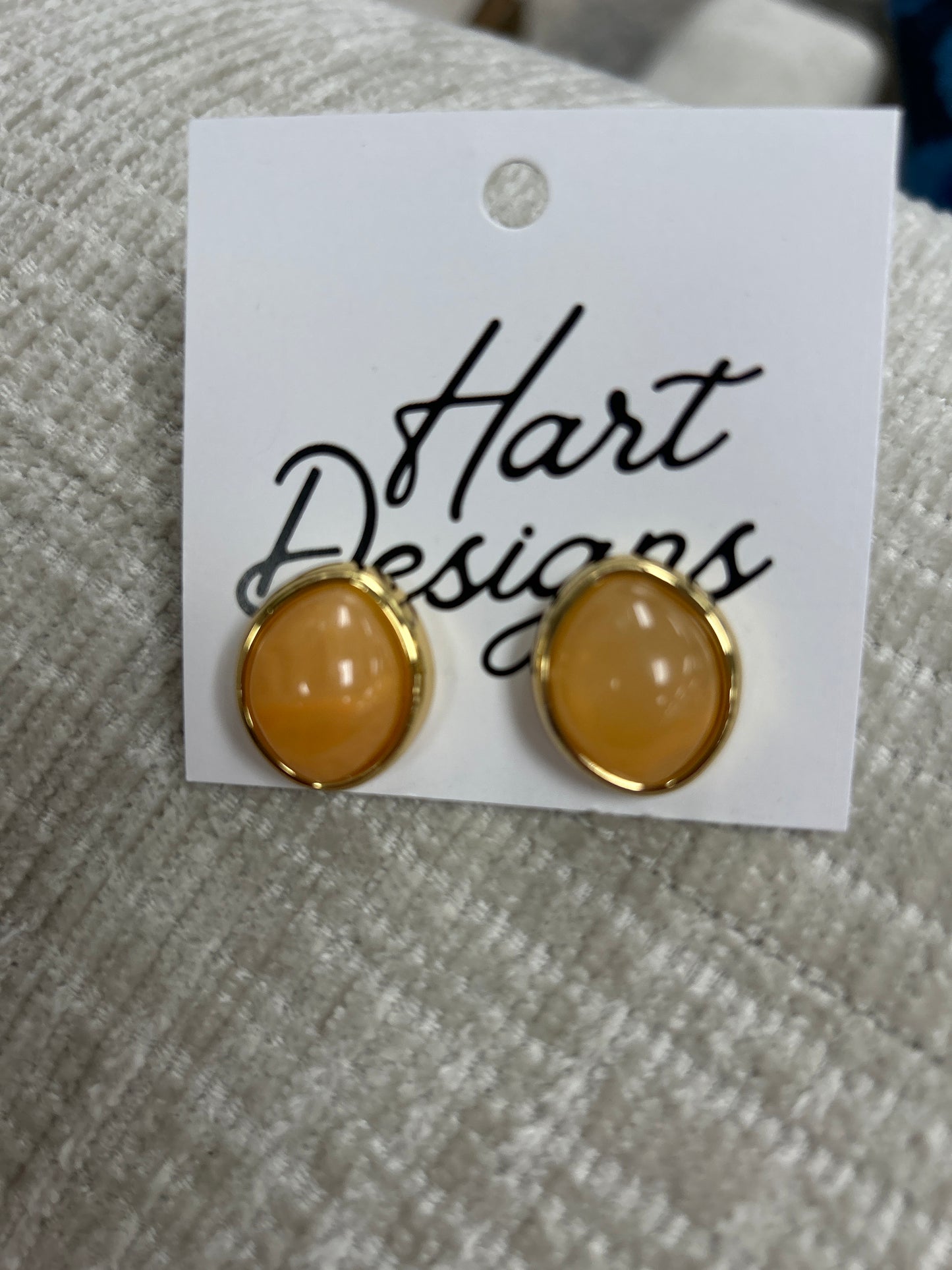 Gemstone stud earrings