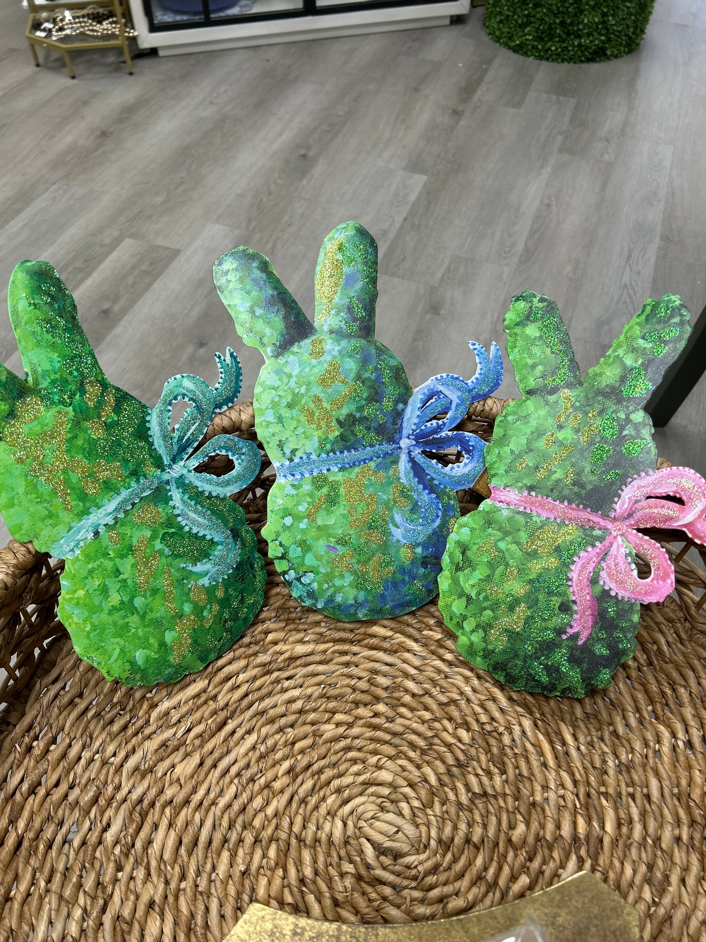 Gallery boxwood bunnies