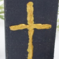 2x4 Wood Block With Hand Painted Cross