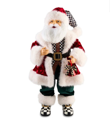Animated Courtly Fabric Santa