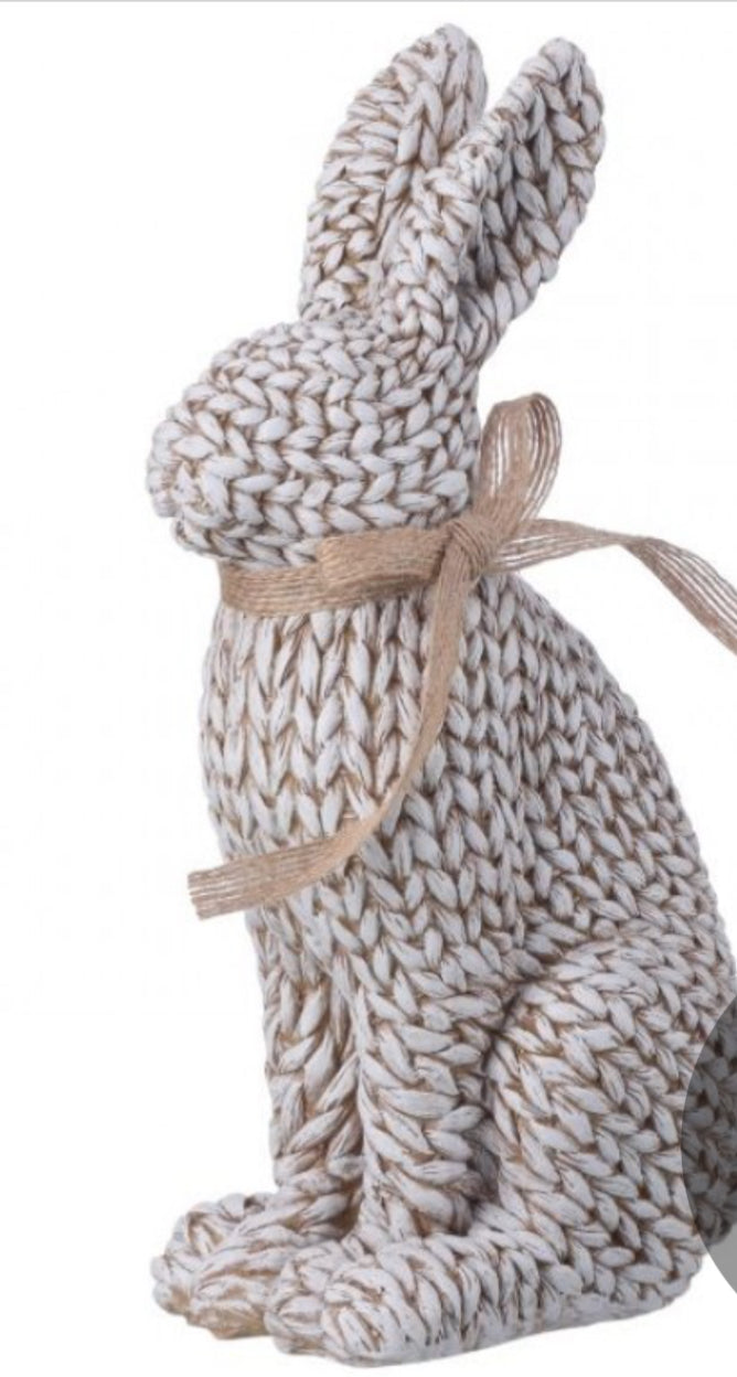 Resin woven rabbit