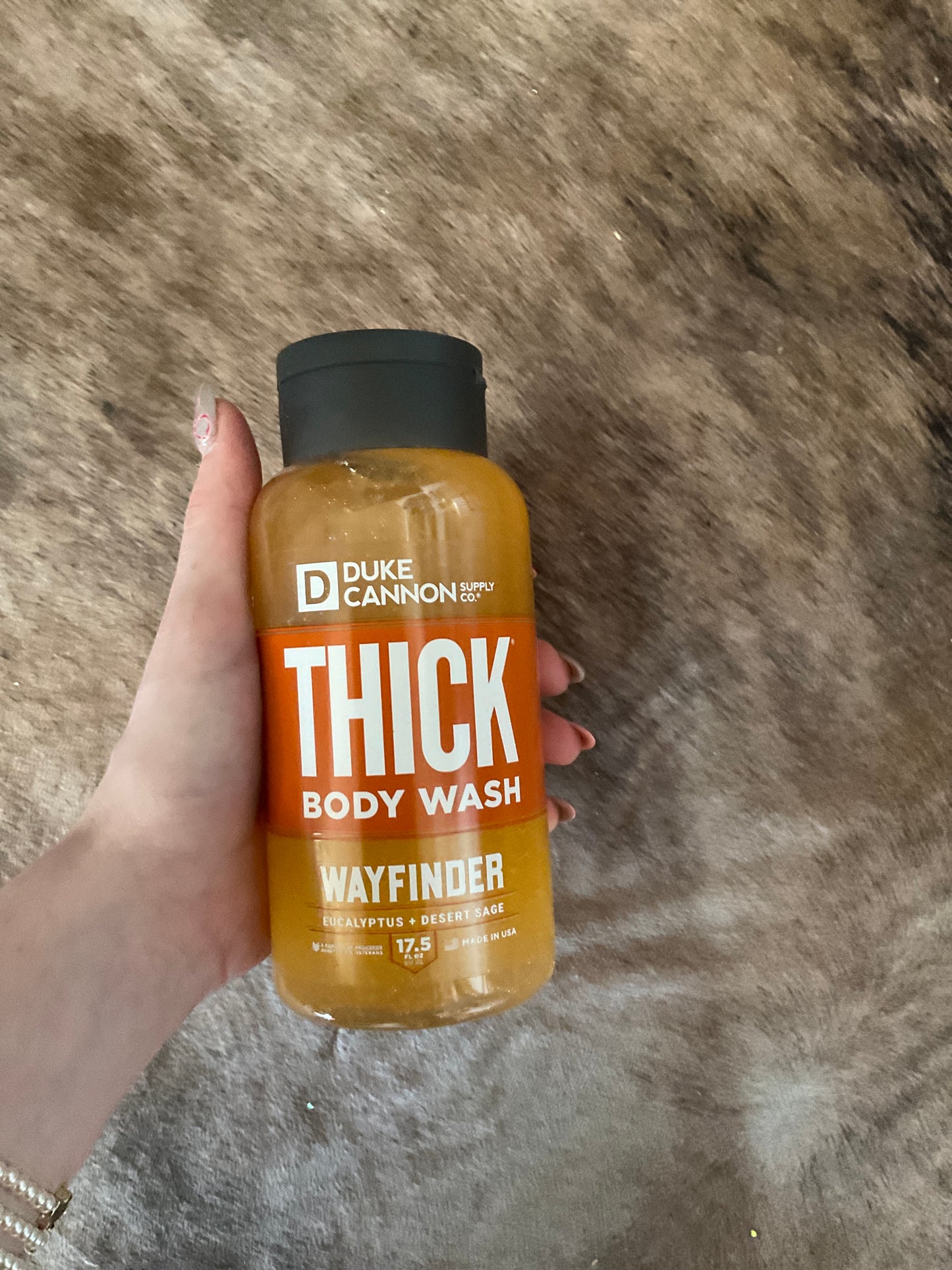 Thick body wash wayfinder