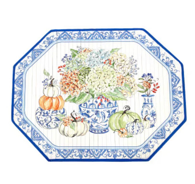Autumn Hydrangea Bamboo Mat