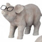 Resin pig with metal glasses 6.5in