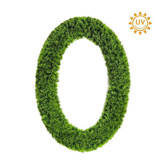 Cedar oval wreath uv rated 22”