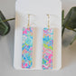 Preppy Earrings, Colorful Bar Earrings, Summer Earrings