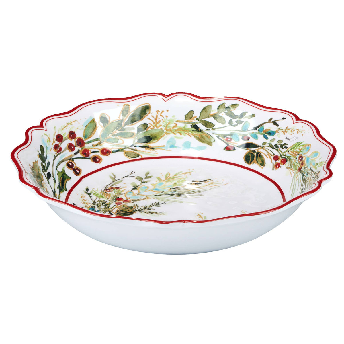 Christmas Gatherings Melamine Lg Serving Bowl 13.75 x 2.75in