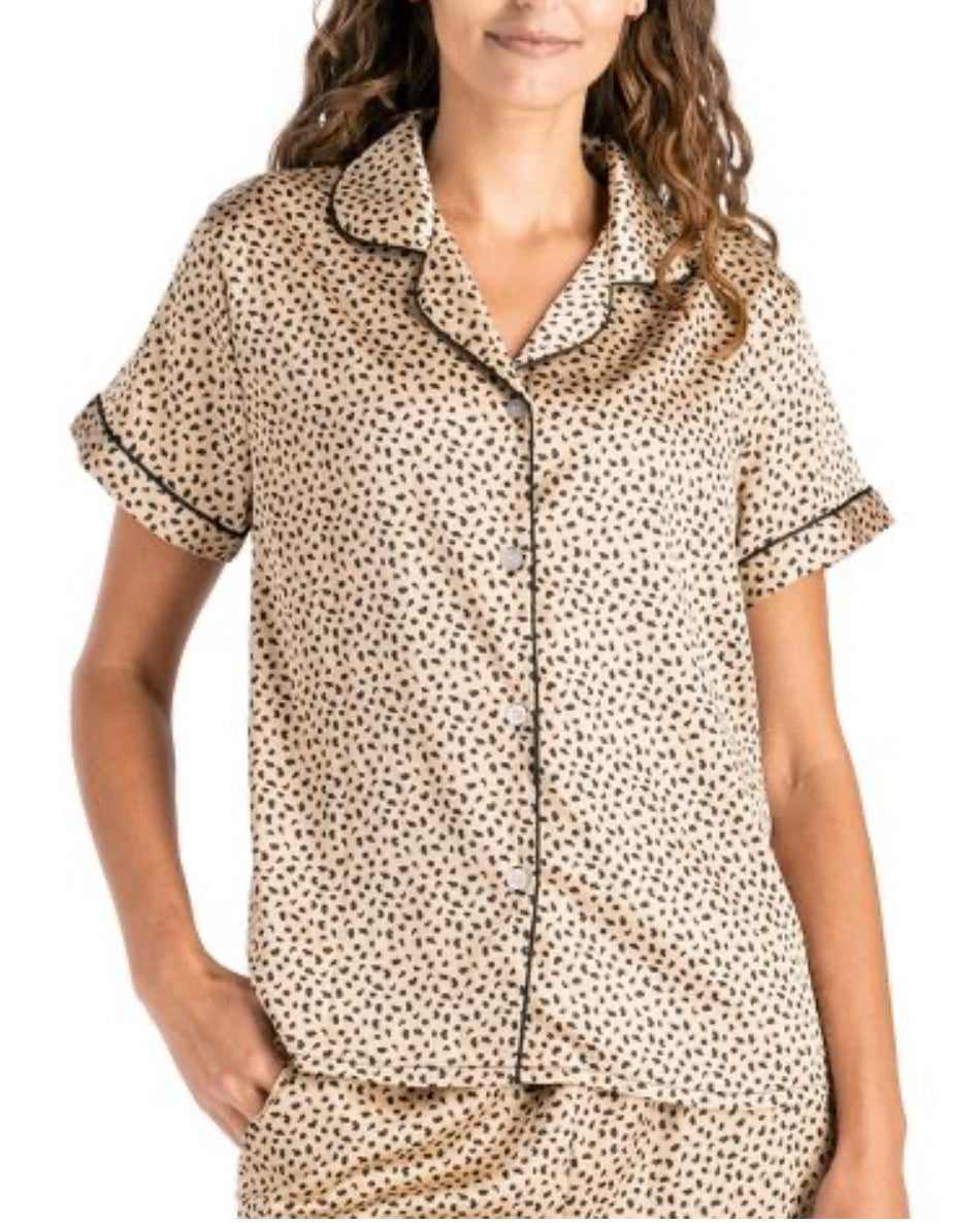 Ooh la leopard sleep satin pajamas