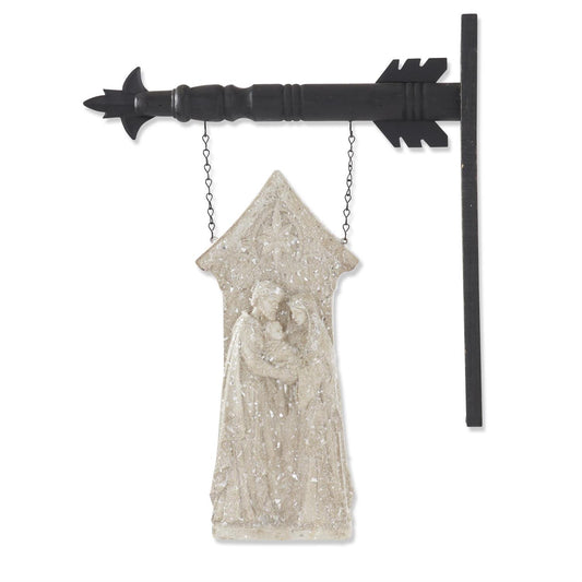 Glittered grey resin nativity arrow