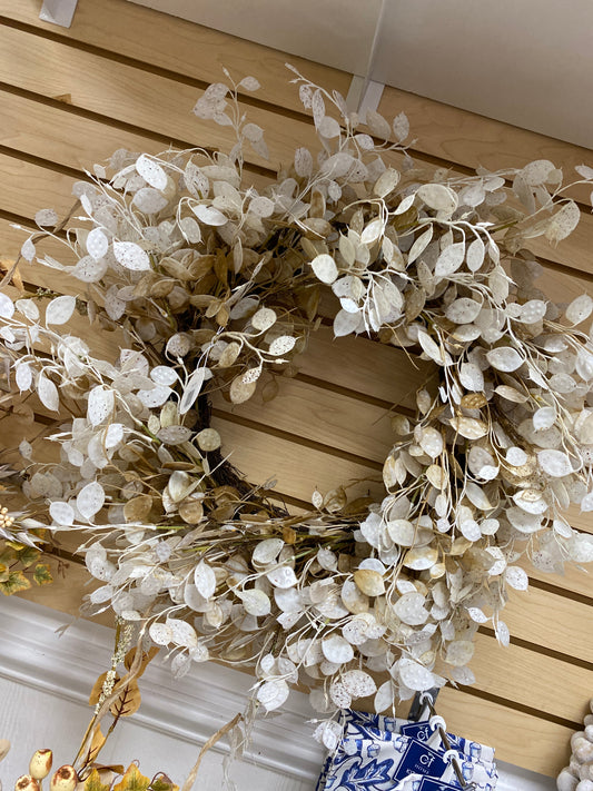 24” autumn luneria wreath