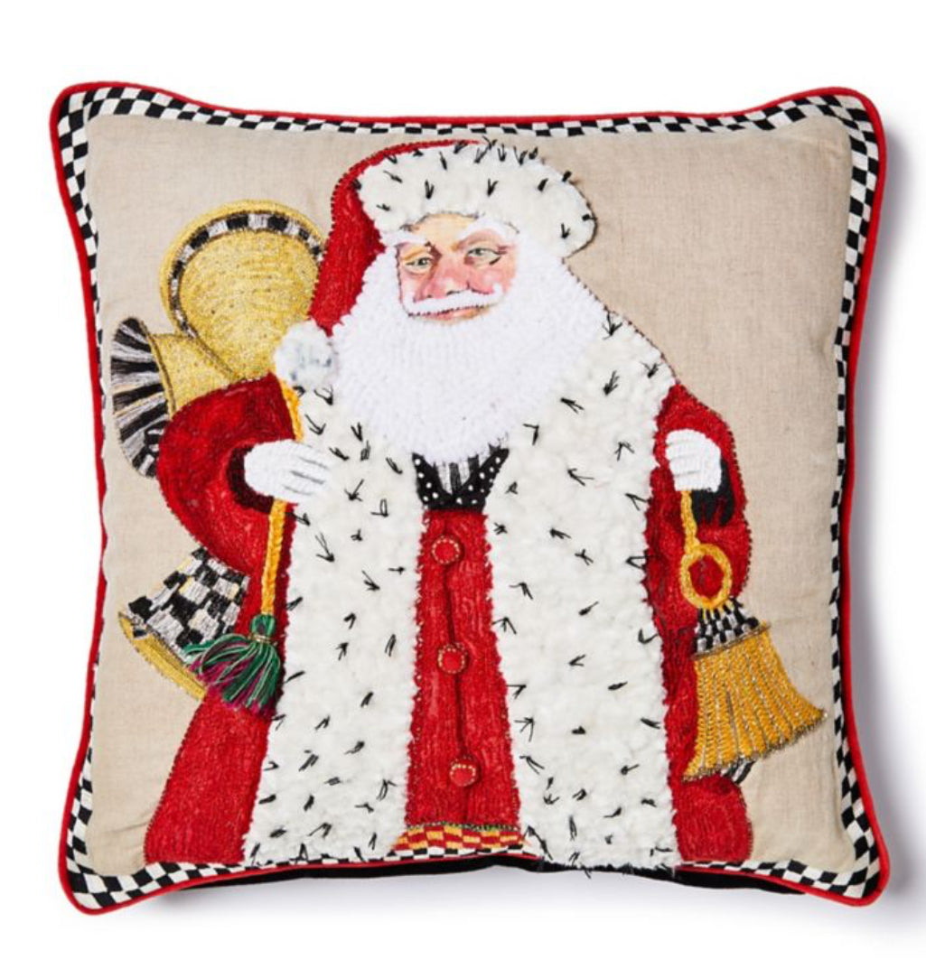 westminster santa embellished throw pillow