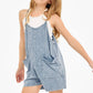 Two Pocket Mineral Wash Overall Romper / Onesieu