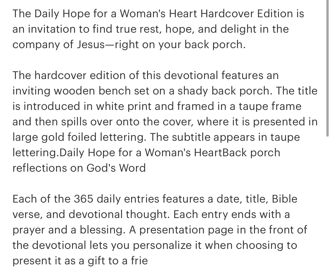 Devotional daily hope for a woman’s heart