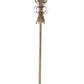 Antique Gold Metal Wheat Taper Candleholders