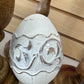 RESIN 'WOOD CARVED' EASTER EGG 5" 3AS