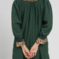 Tunic Dress with Leopard Trim Accents