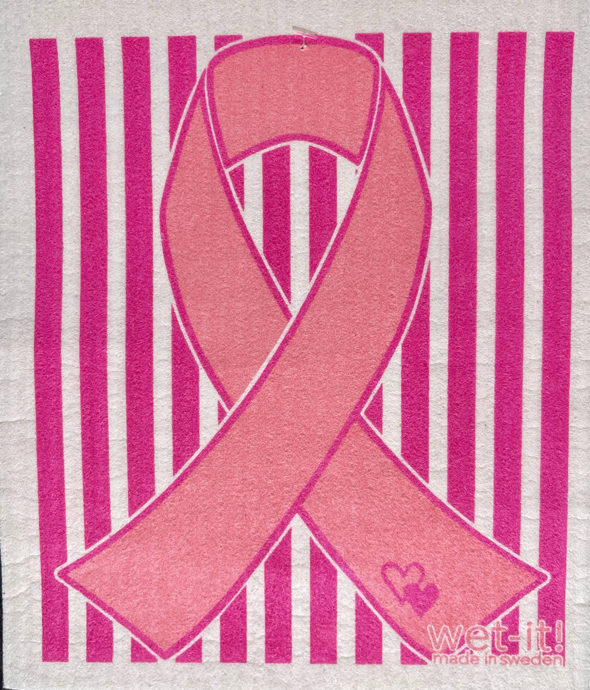 Pink Ribbon Swedish Cloth