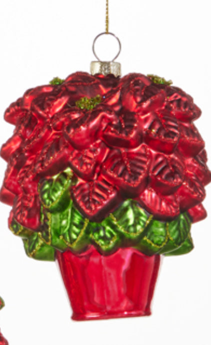 4" Poinsettia Ornament