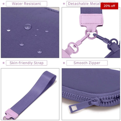 Mini nylon pouch wristlet