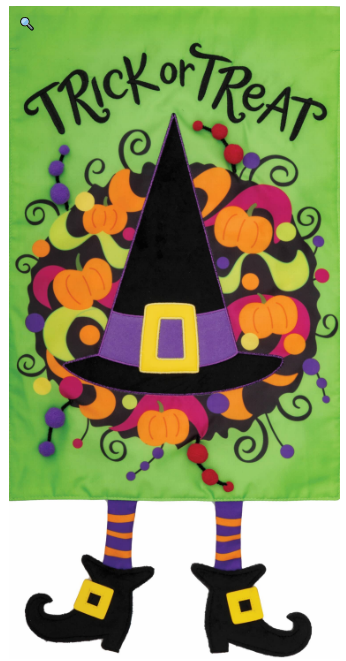 Applique Witch Hat Flag