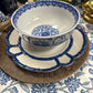Blue and white basin bowls