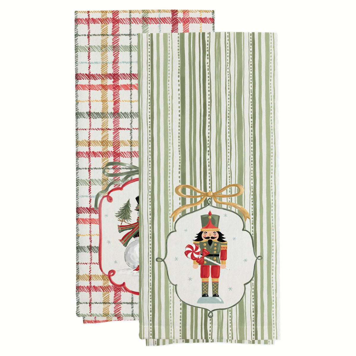 Frosty Fun Cotton Tea Towels Set of 2 Christmas