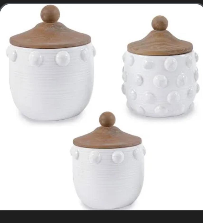 Raised dot canister set